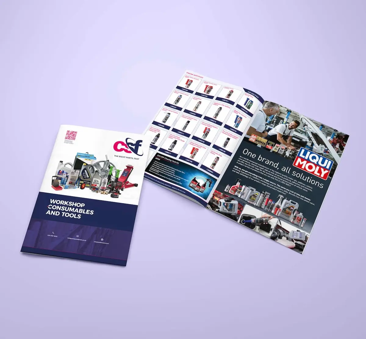 CSF-Catalogue-copy-2 CSF workshop consumables and tools catalogue showing the cover and open product pages
